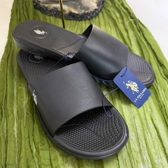U.S. Polo Assn Black Slide Sandals Men’s Size 11–12 Comfort Slides New main image 6